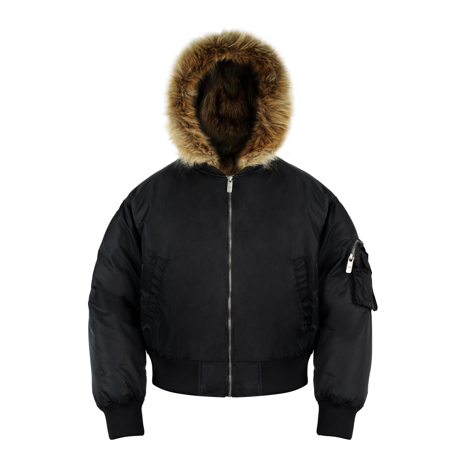 取り外し可能なファーカラー付きジャケット