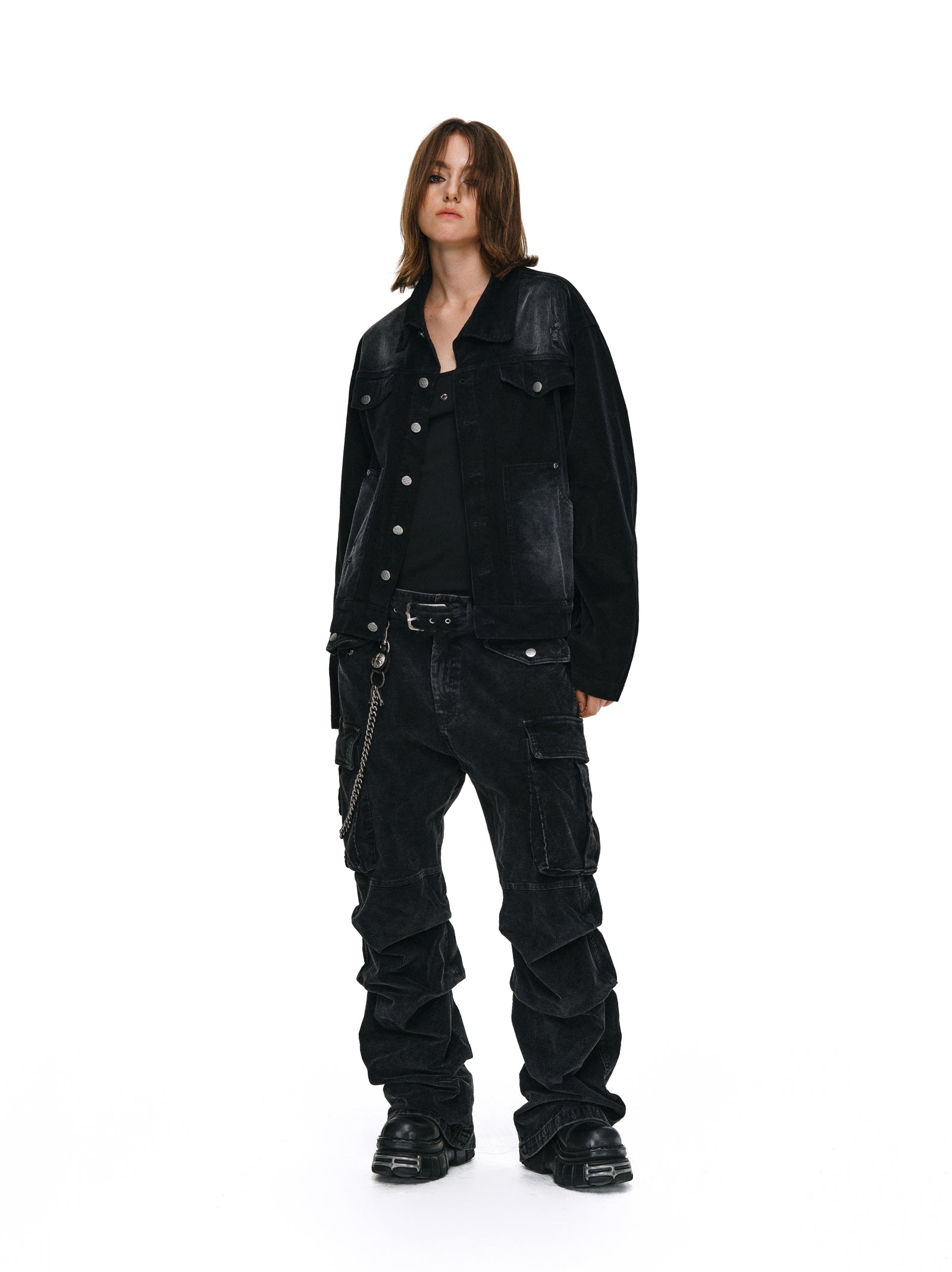 Corduroy Distressed Washed Jacket