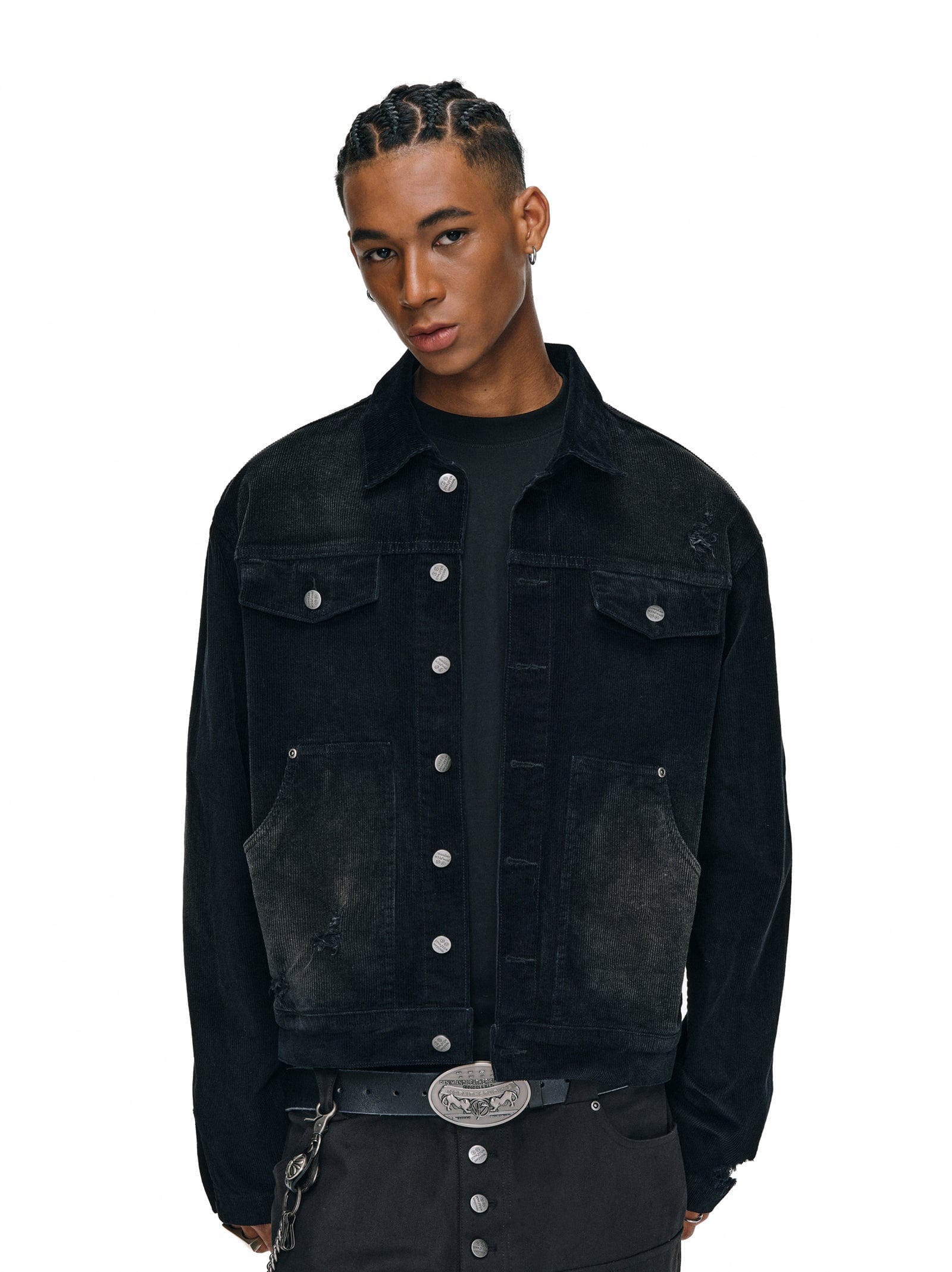 Corduroy Distressed Washed Jacket