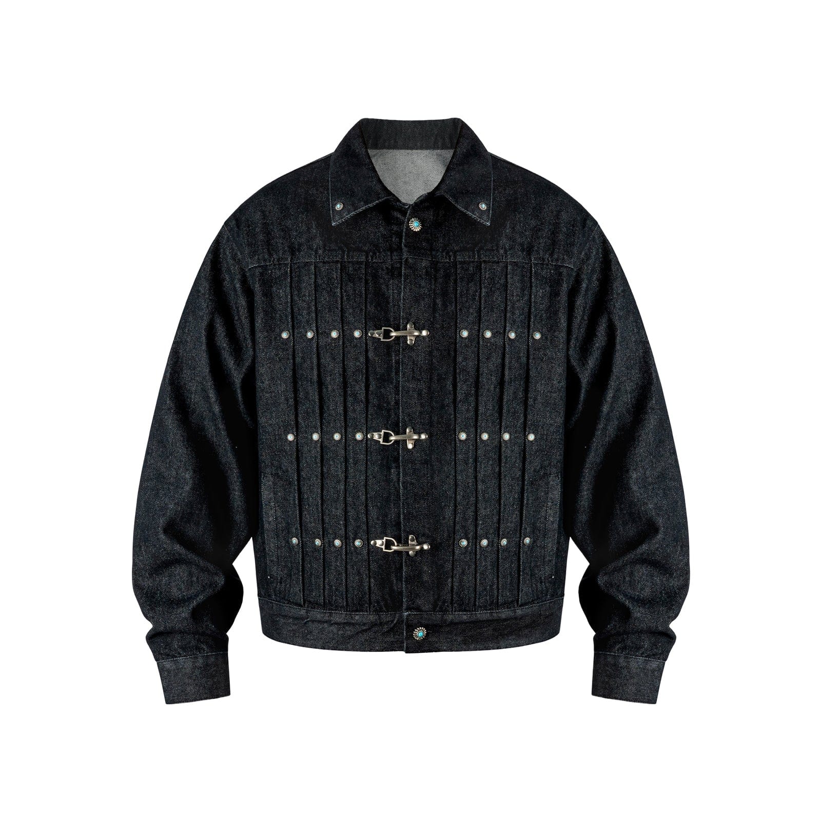 Gemstone Buckle Denim Jacket