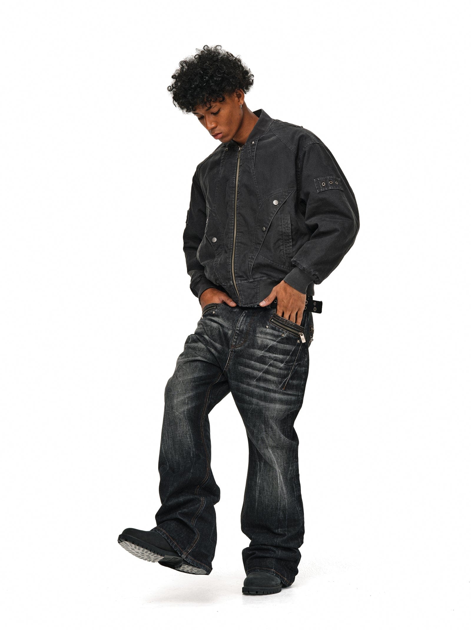 Grey / NOV 23 -20:00 JST COMING SOON Split-Panel Bomber Jacket