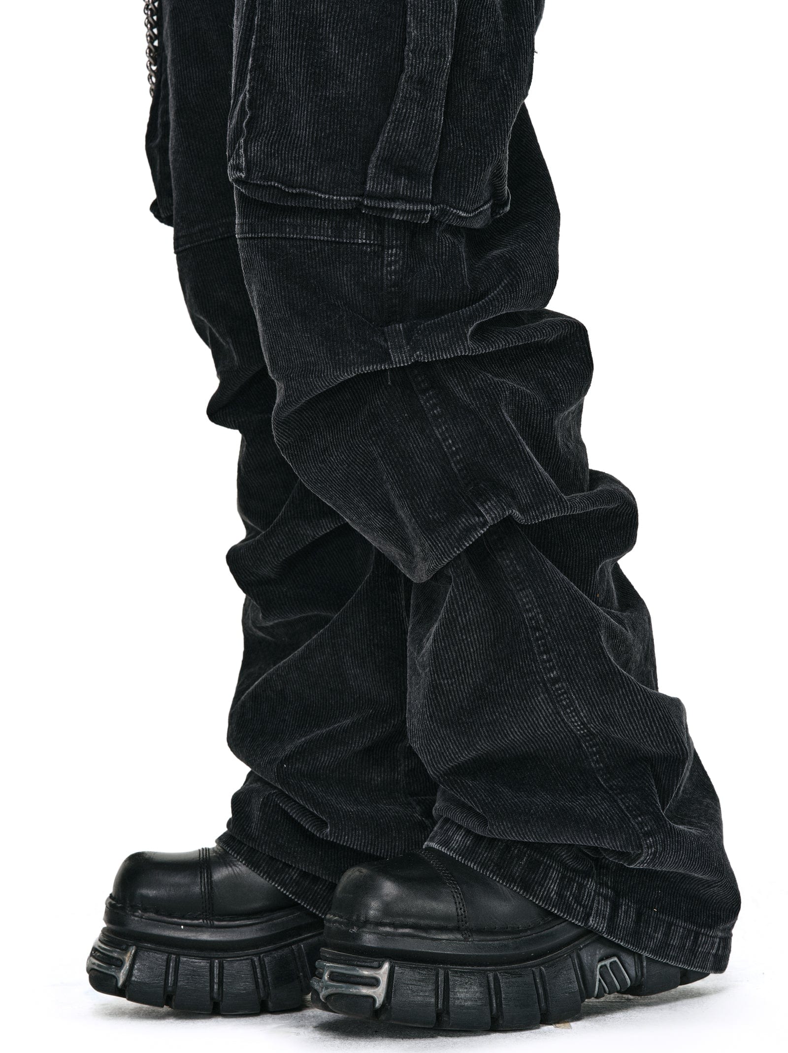 Pants Corduroy Pocket Washed Work Pants