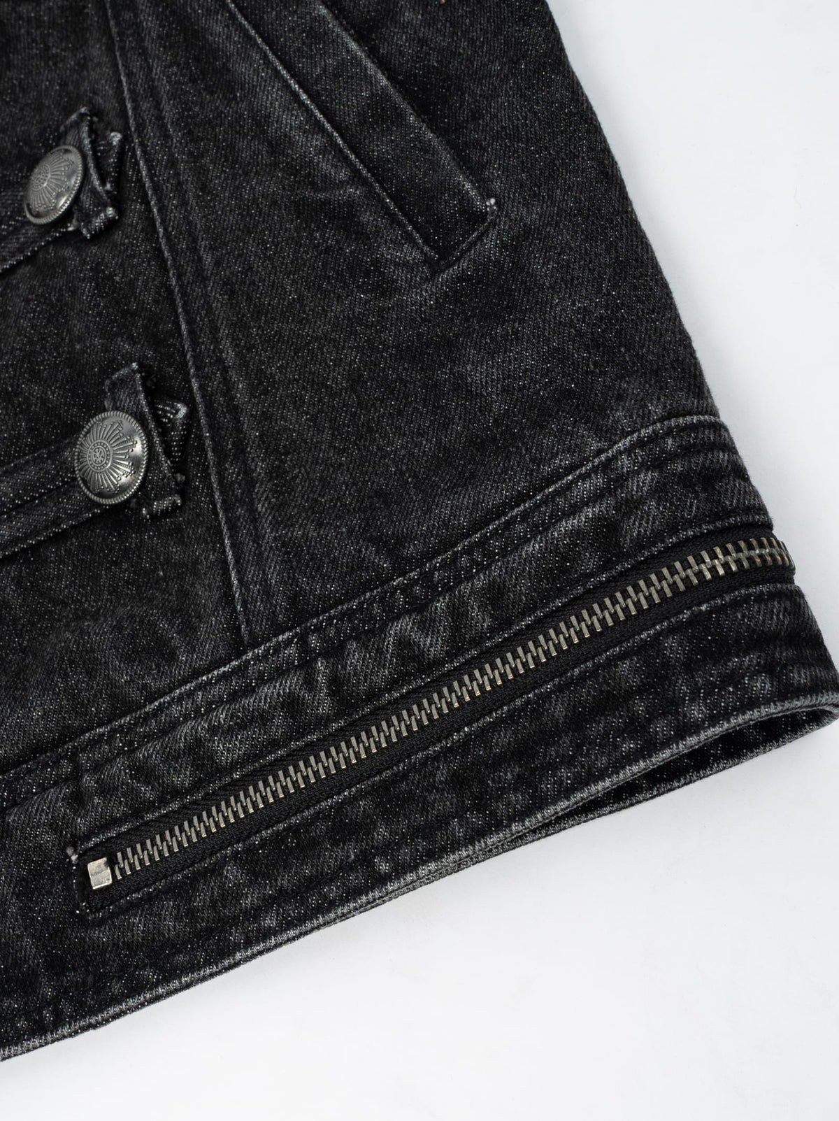 Royal Button Washed Zip-Up Jacket