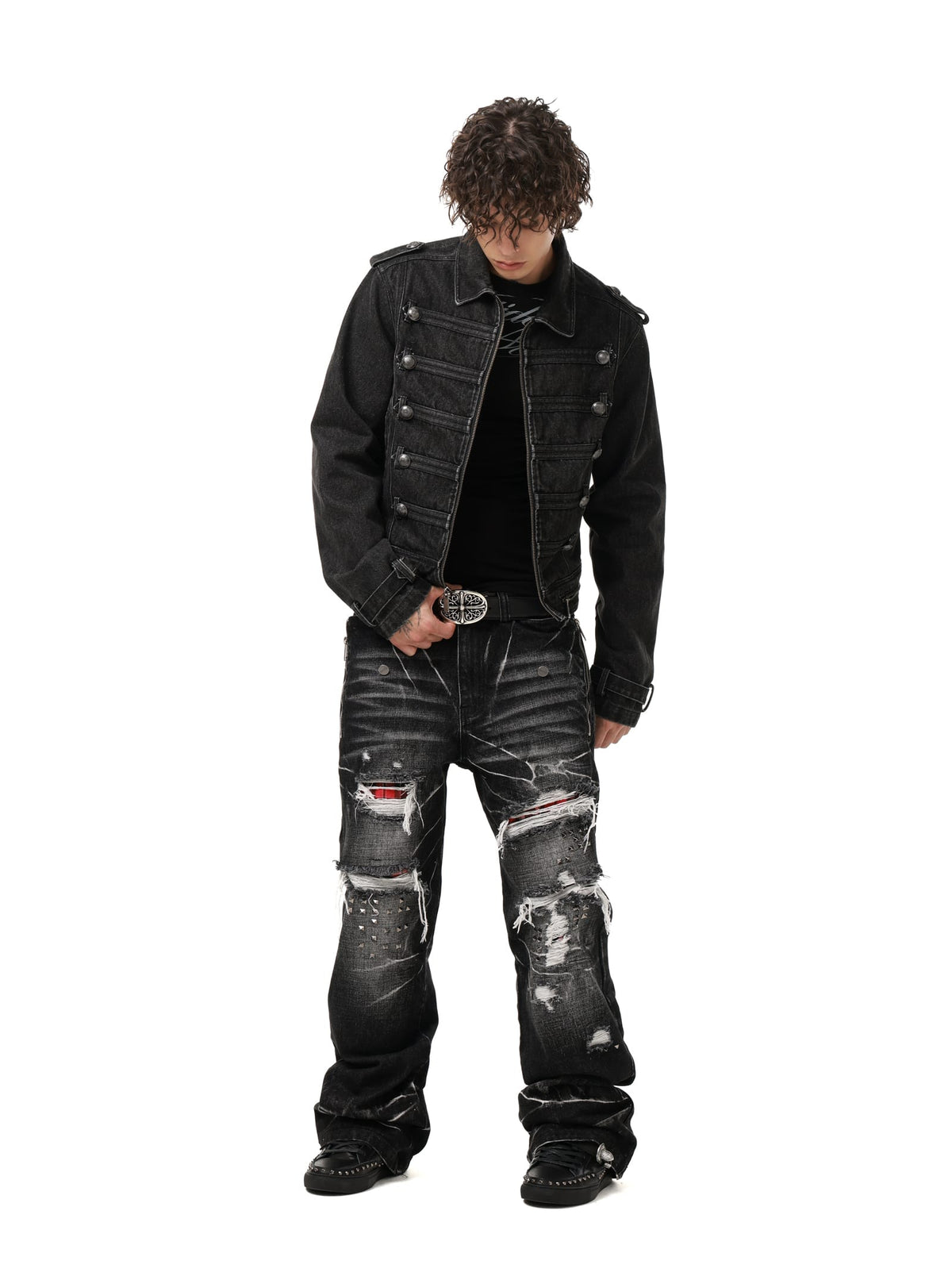 Royal Button Washed Zip-Up Jacket