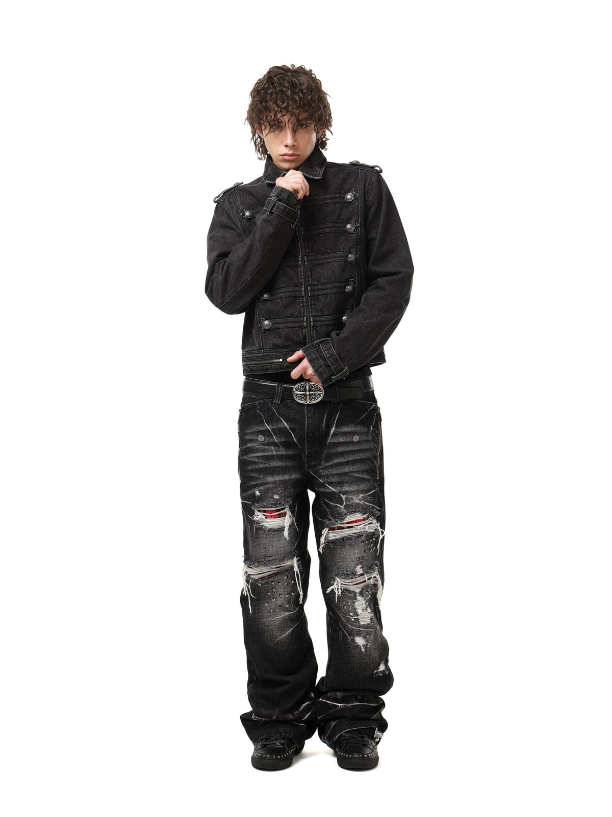 Royal Button Washed Zip-Up Jacket