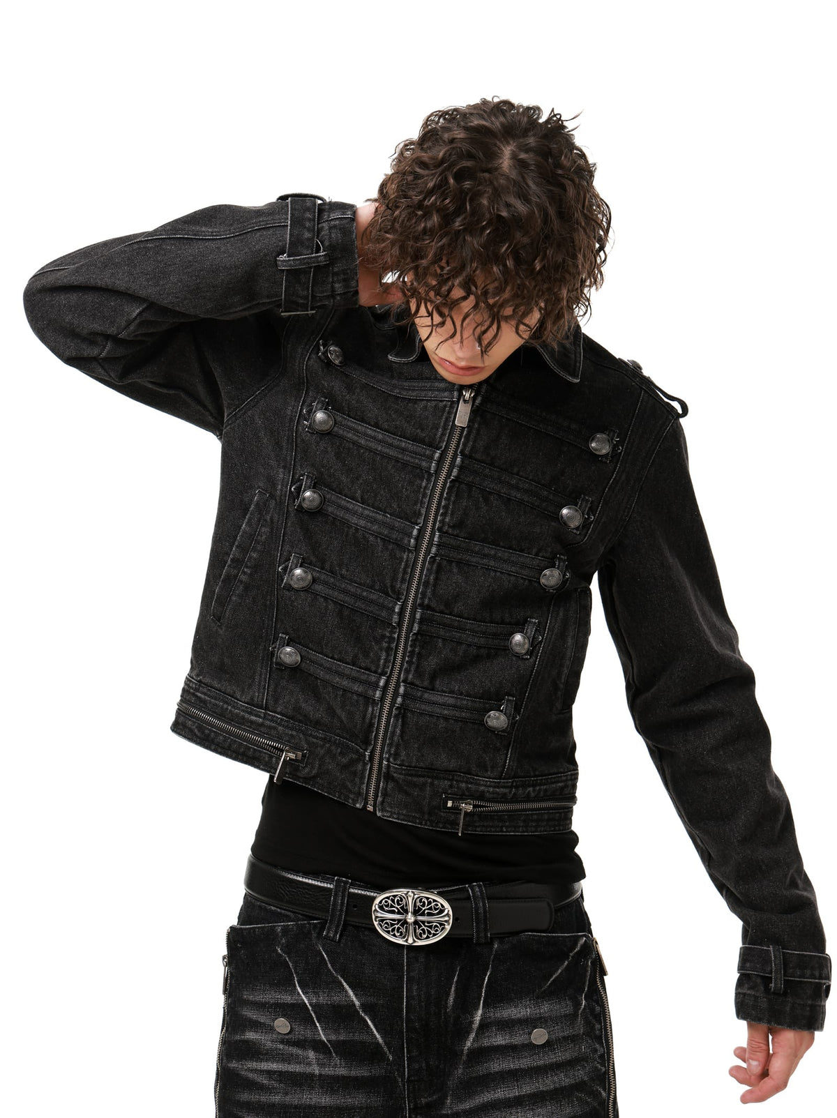 Royal Button Washed Zip-Up Jacket
