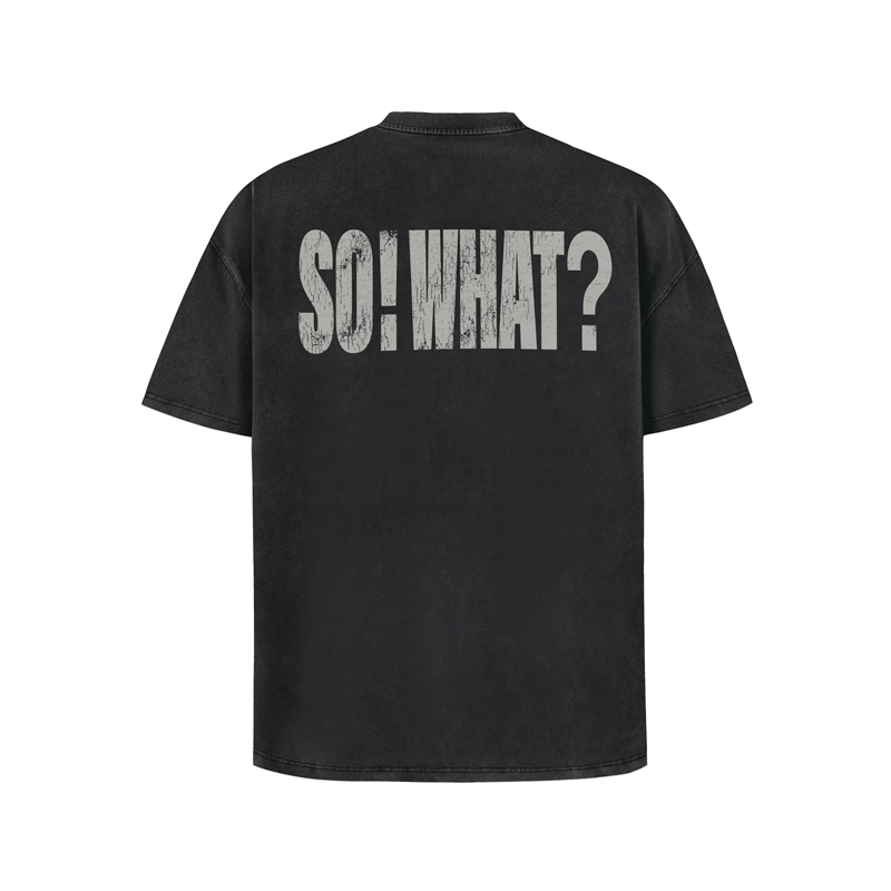 t-shirt Black / S Question mark slogan short sleeves