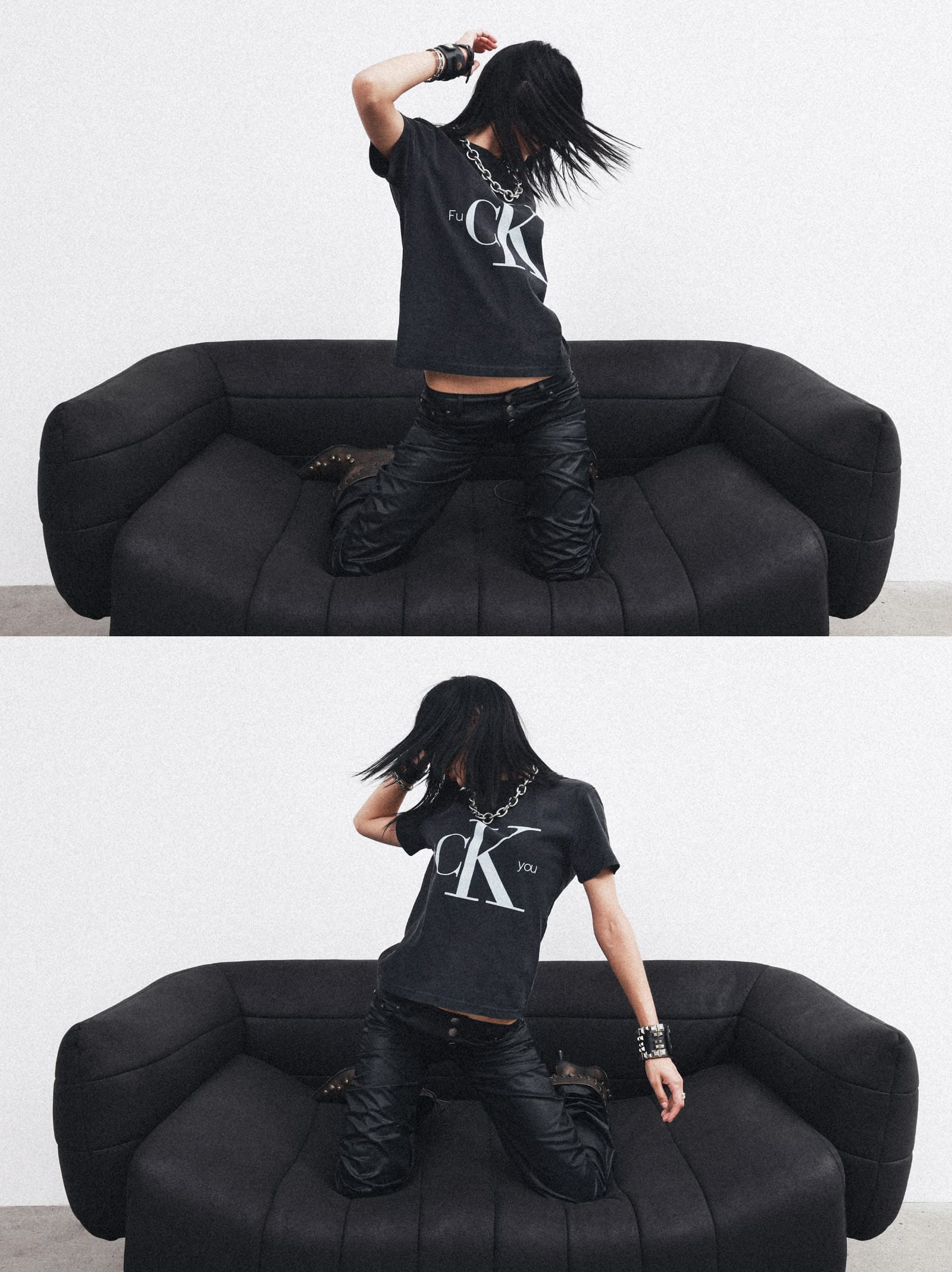 t-shirt FUCK You Vintage Washed Graphic Tee