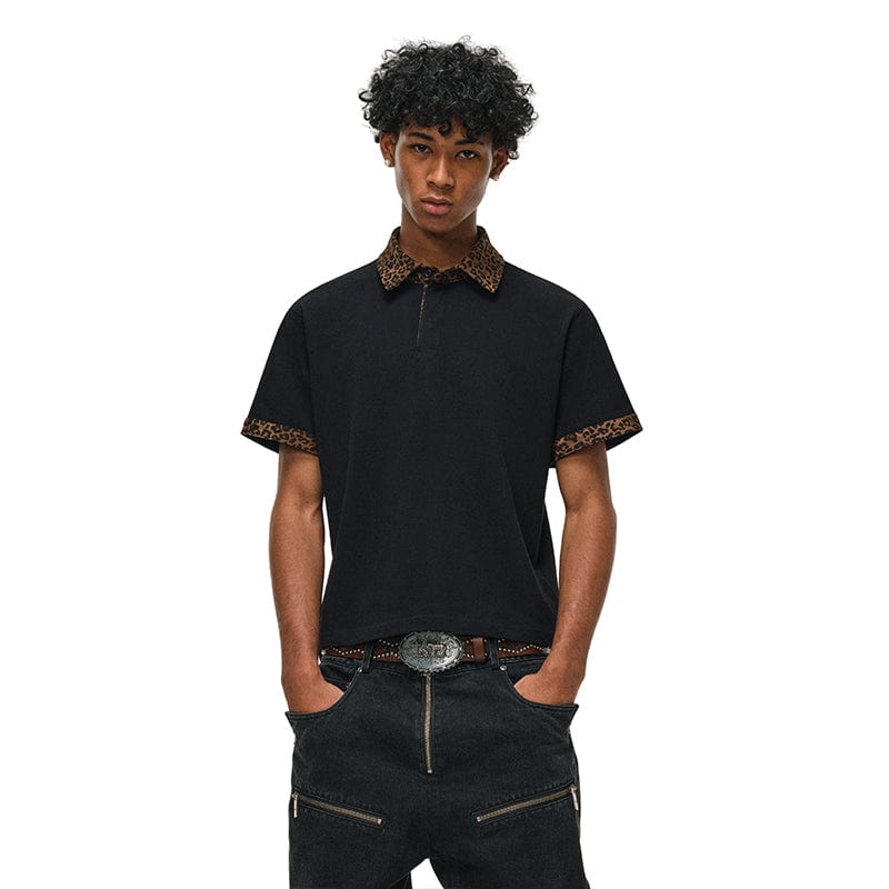t-shirt Leopard print POLO shirt