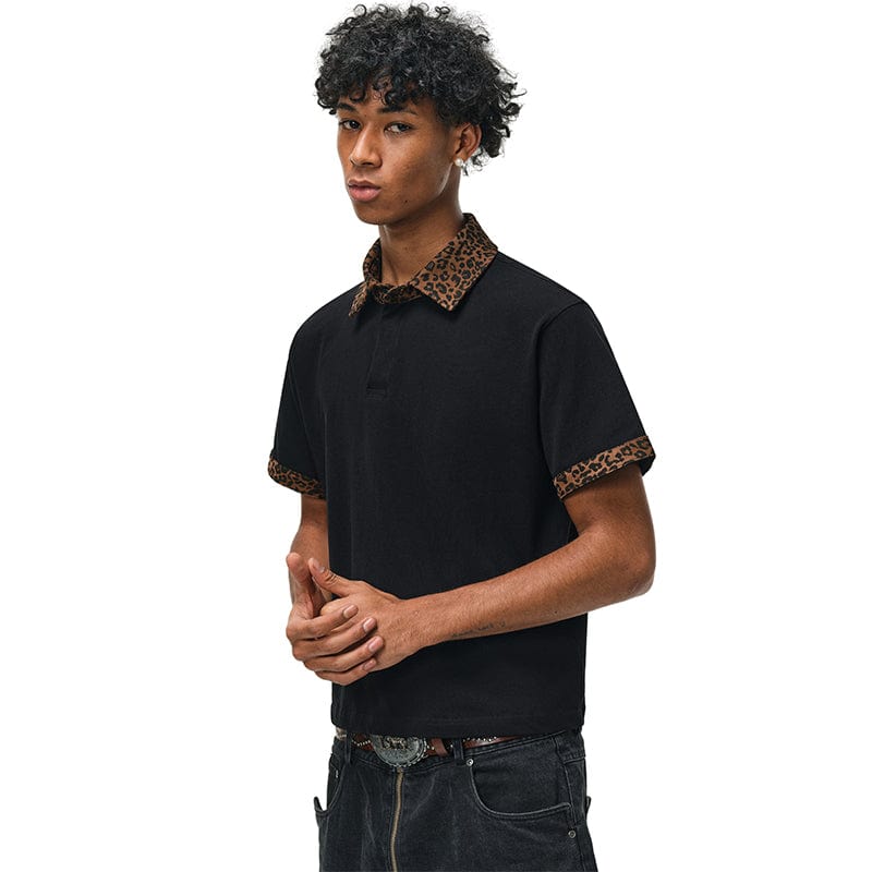 t-shirt Leopard print POLO shirt