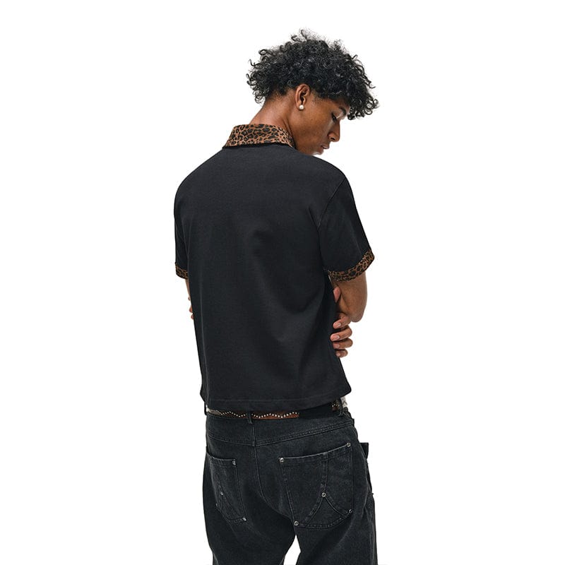t-shirt Leopard print POLO shirt
