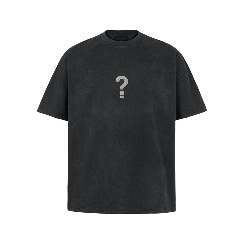 t-shirt Question mark slogan short sleeves