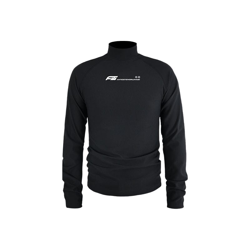 Black / S Slim fit long sleeves stretch tight long sleeves