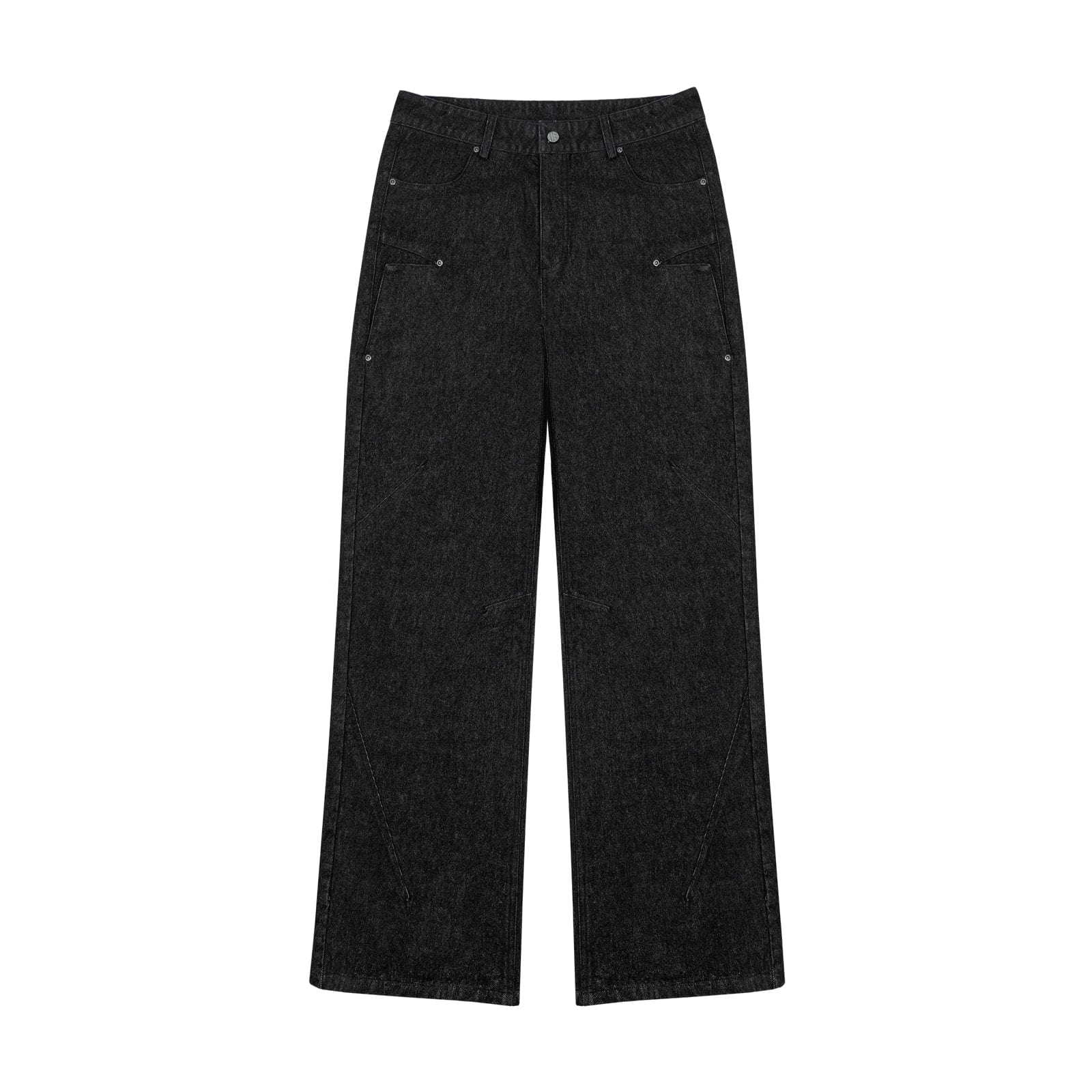 Black / S Stacked Black Denim Jeans