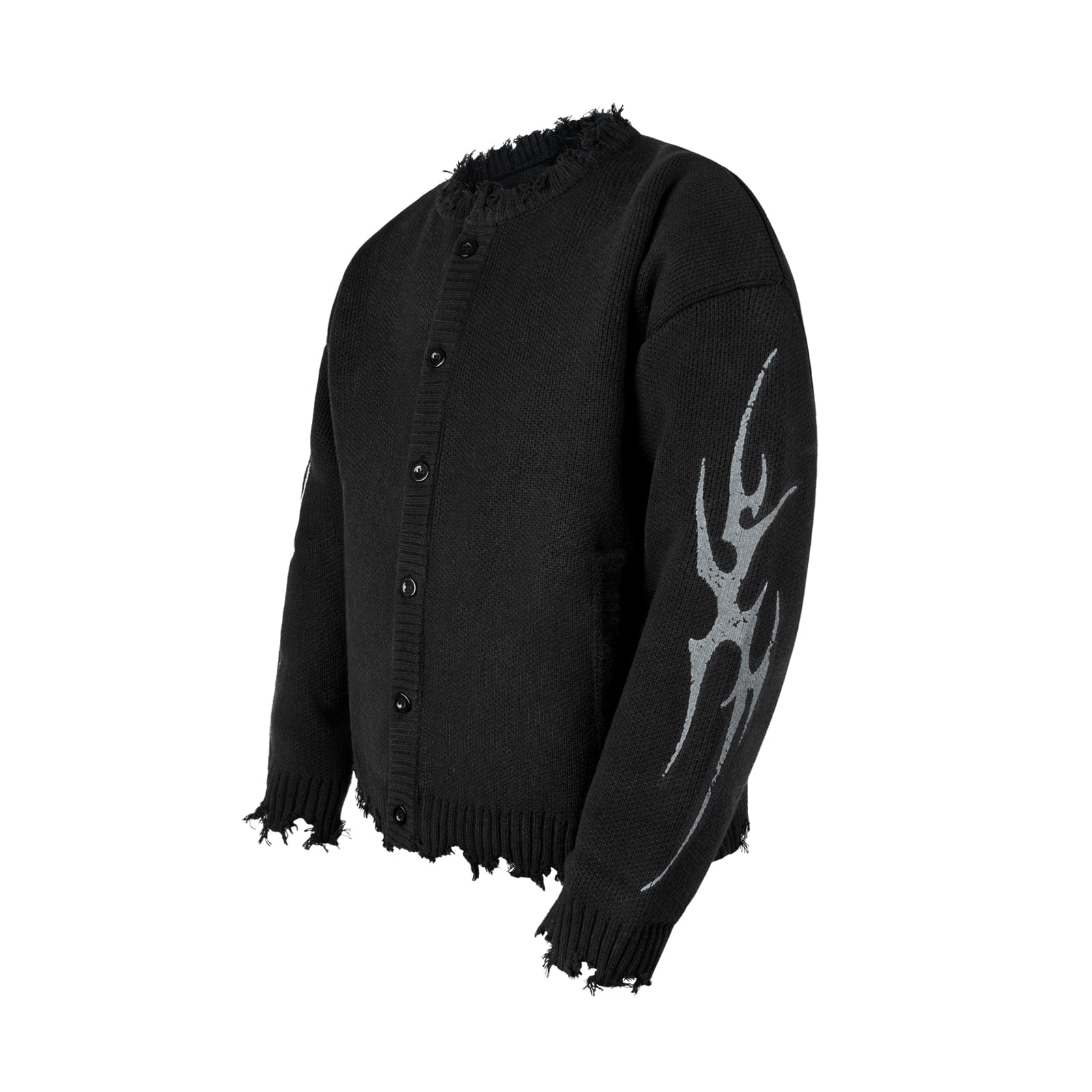 Black / S Vintage Totem Knit Jacket