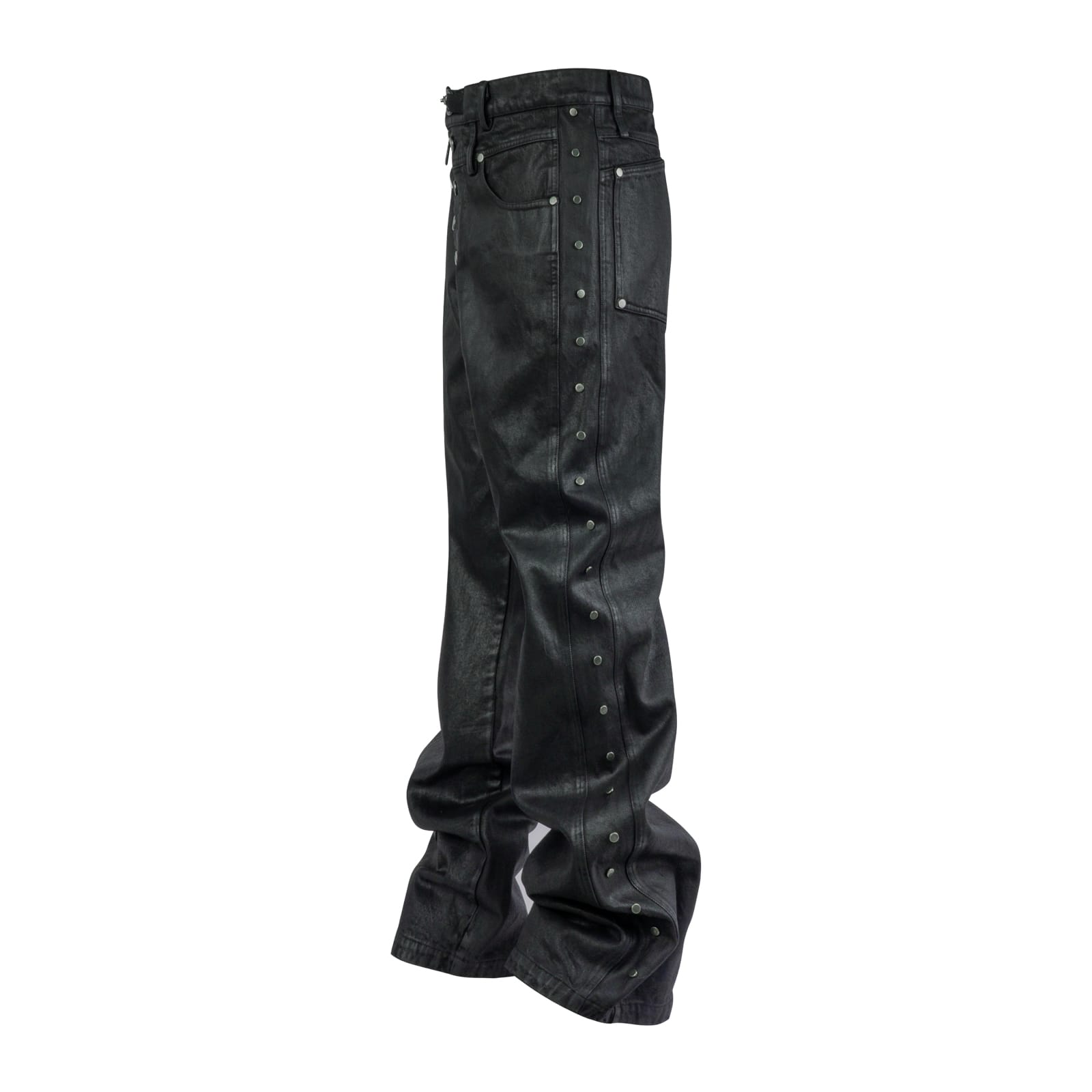 Black / S Waxed Studded Jeans