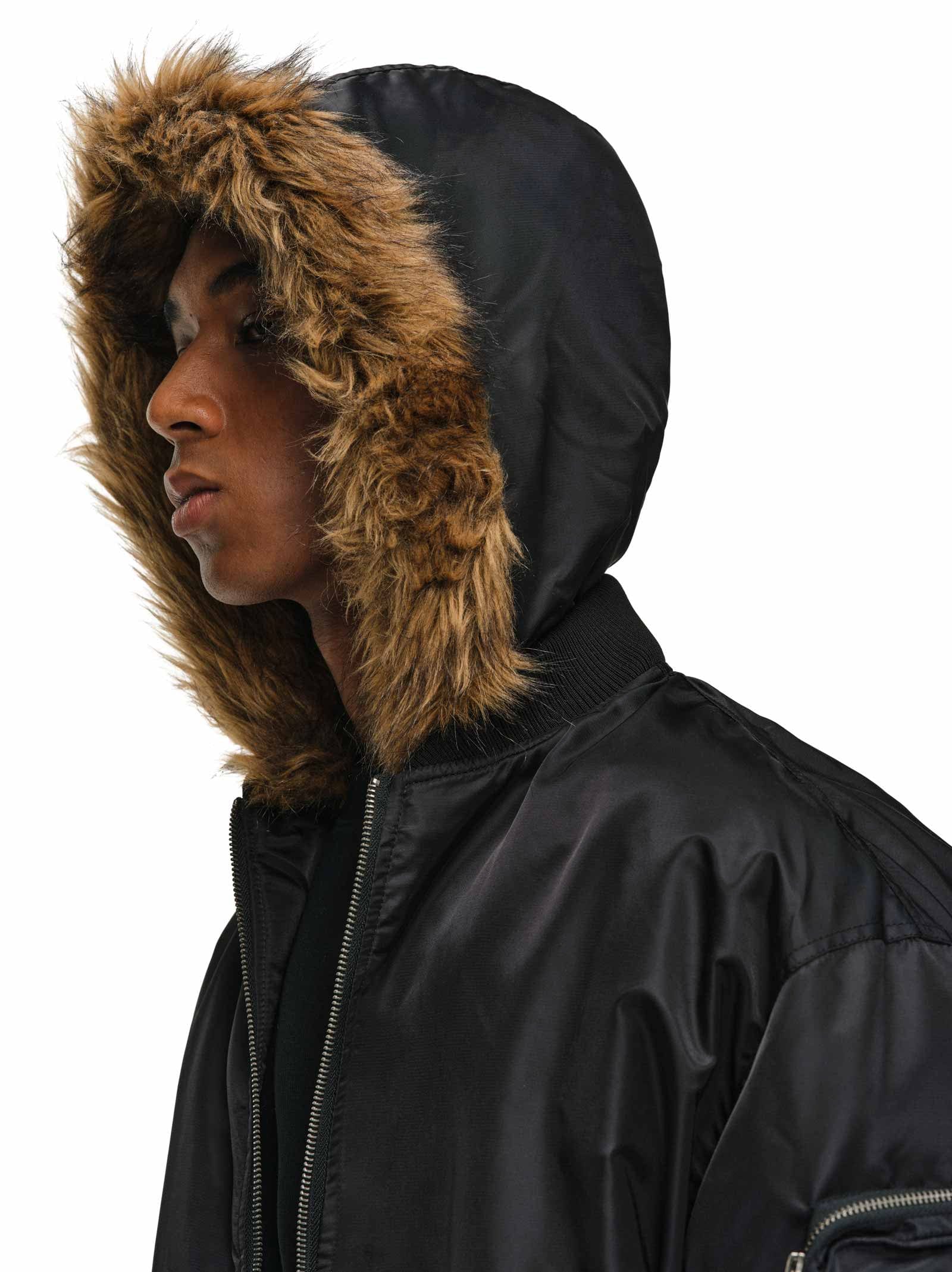 COAT Jacket with Detachable Fur Collar
