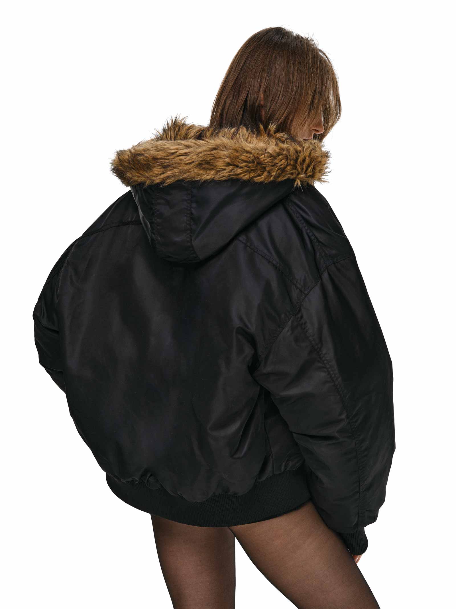 COAT Jacket with Detachable Fur Collar