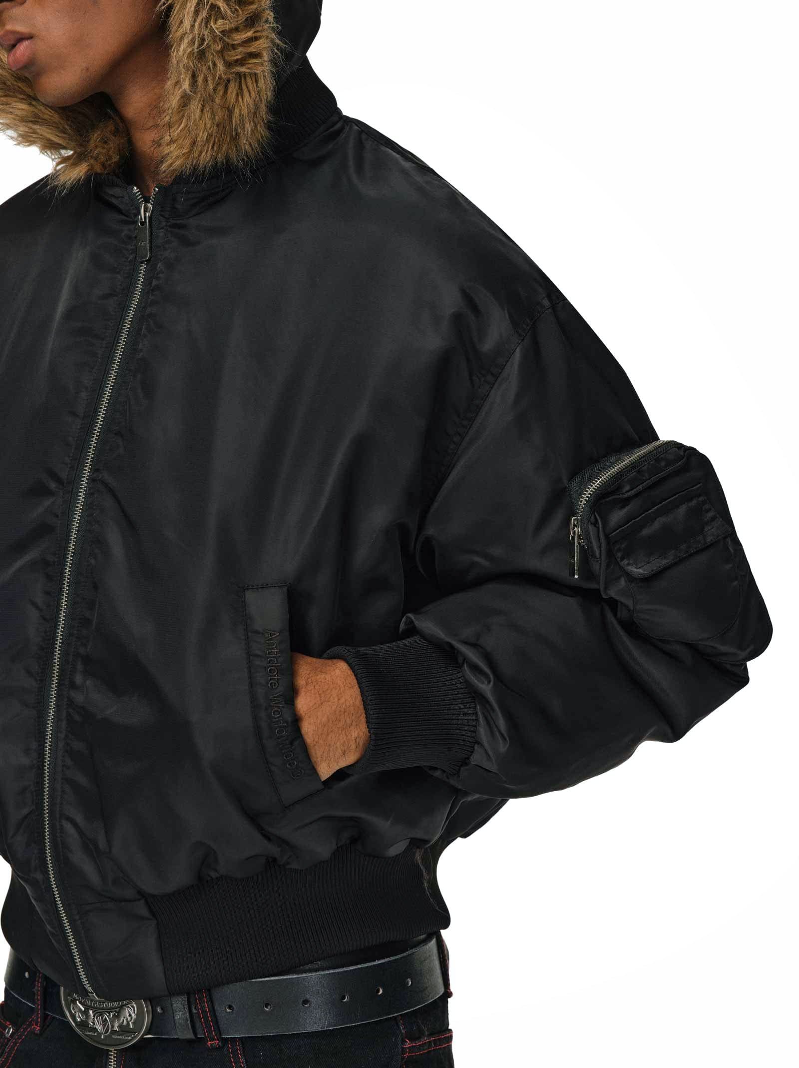 COAT Jacket with Detachable Fur Collar