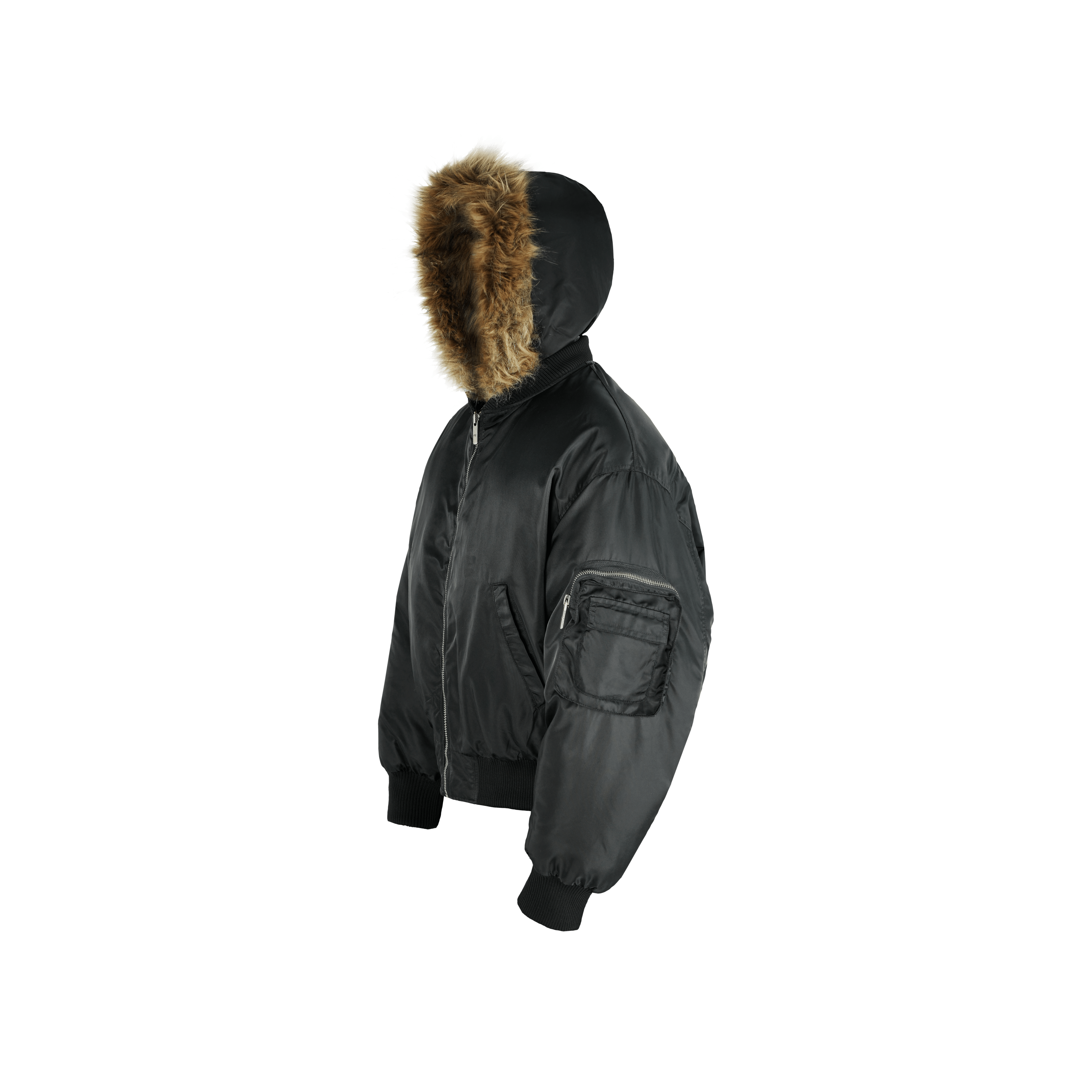 COAT Jacket with detachable fur collar