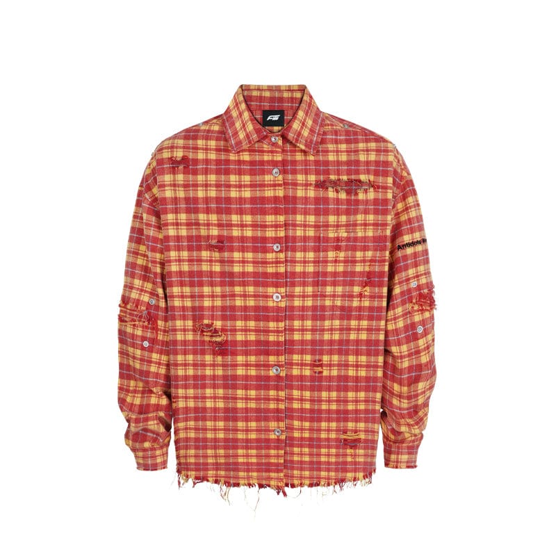 COAT Red and yellow / S Red plaid jacket