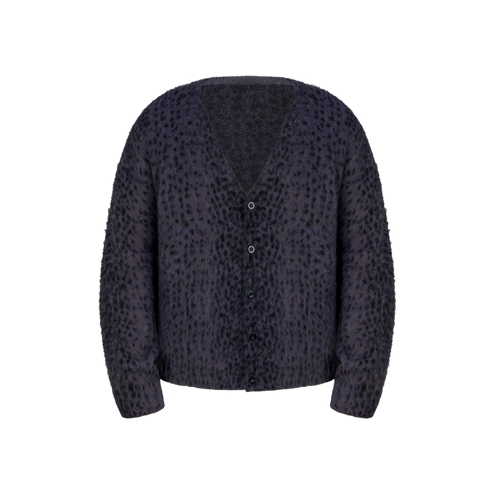 Deep Blue / S Leopard Cardigan Sweater