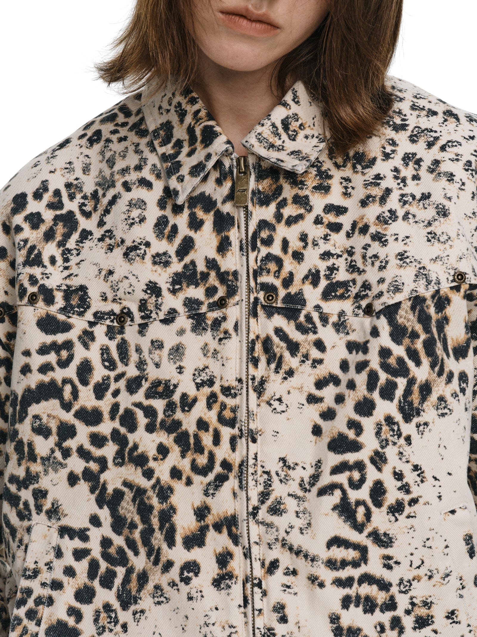 Distressed Leopard Jacket