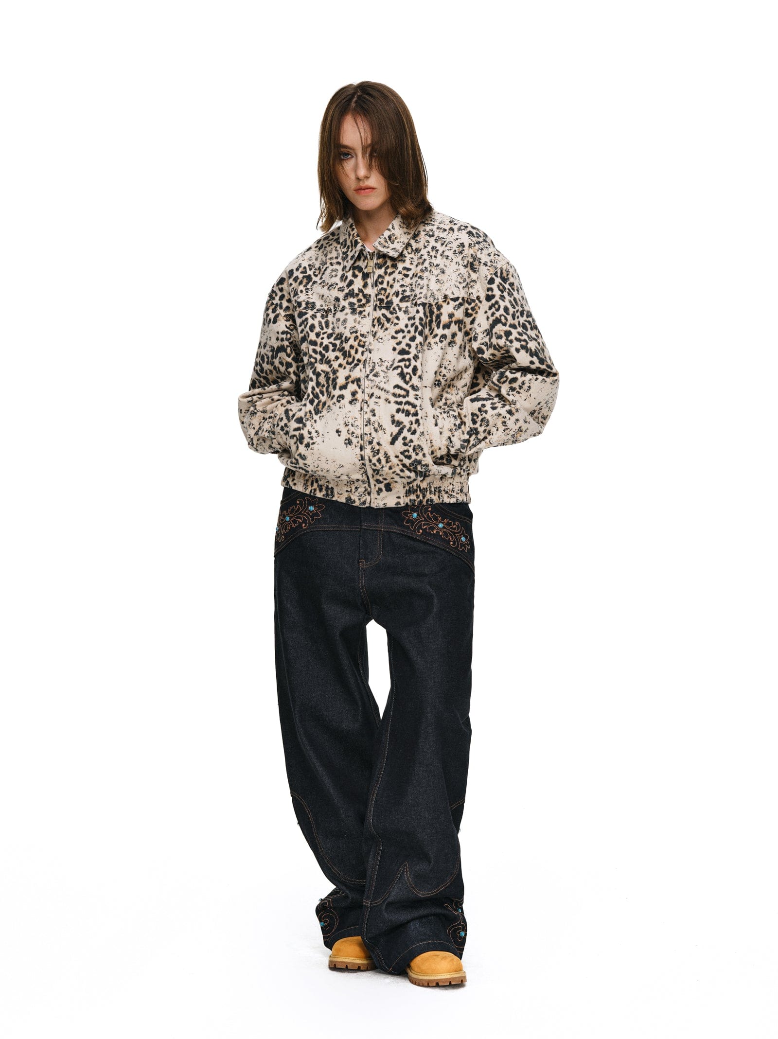 Distressed Leopard Jacket