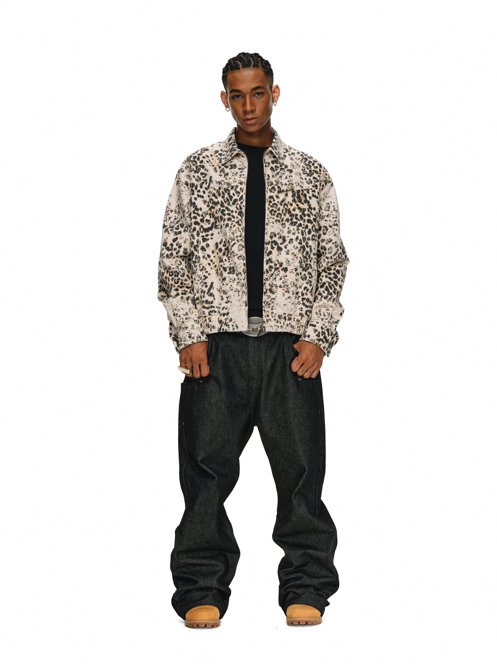 Distressed Leopard Jacket