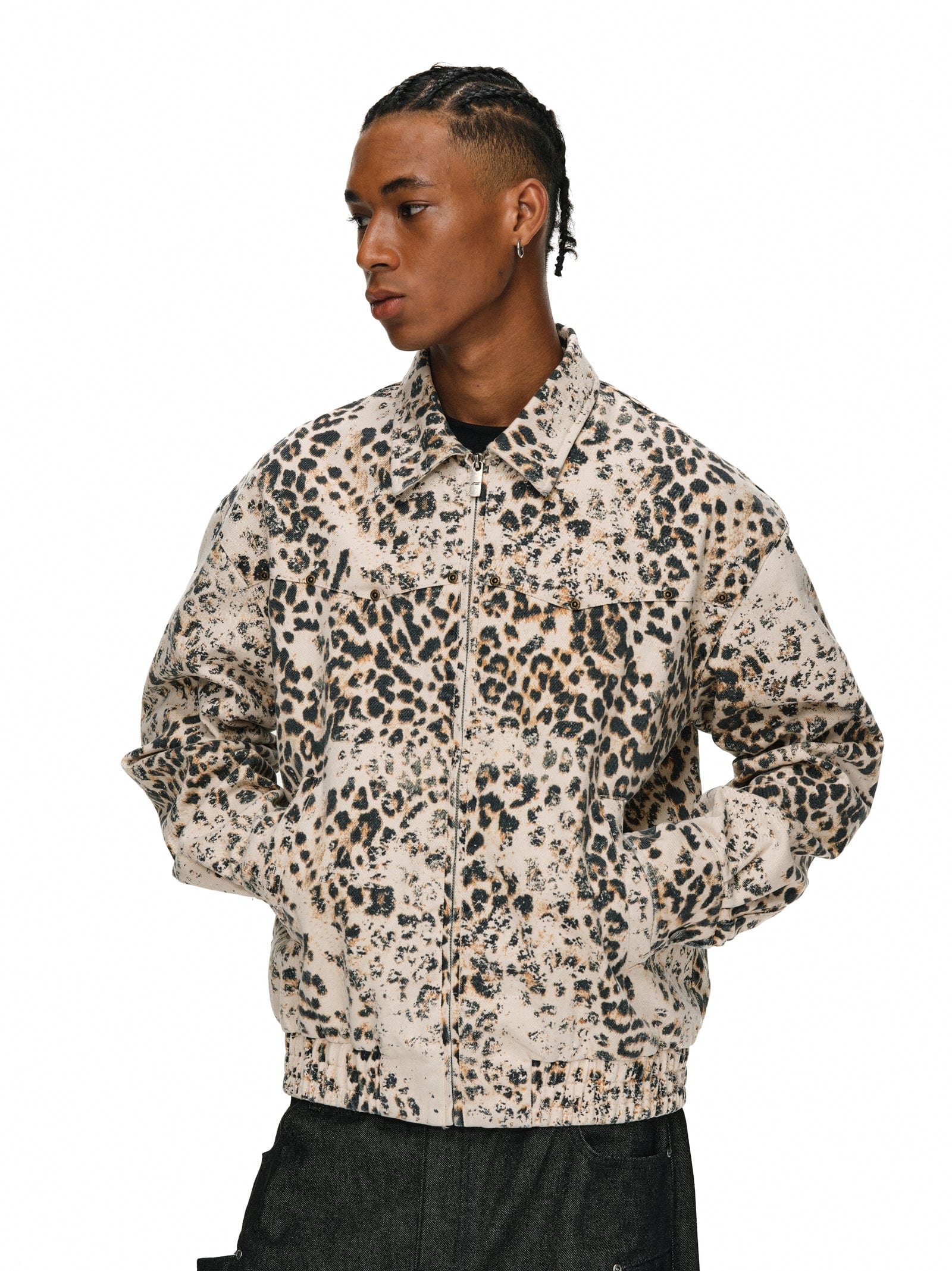 Distressed Leopard Jacket