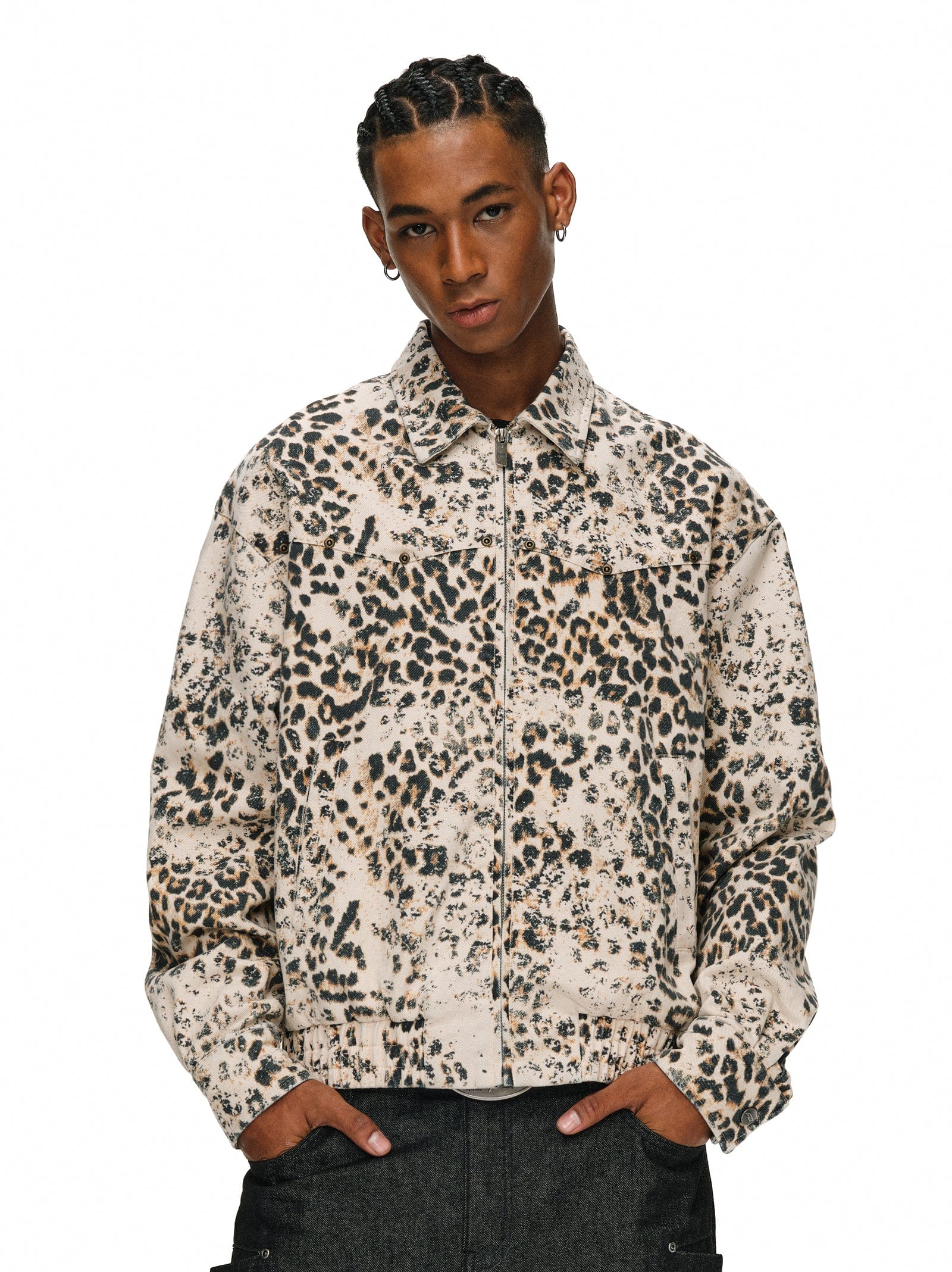 Distressed Leopard Jacket
