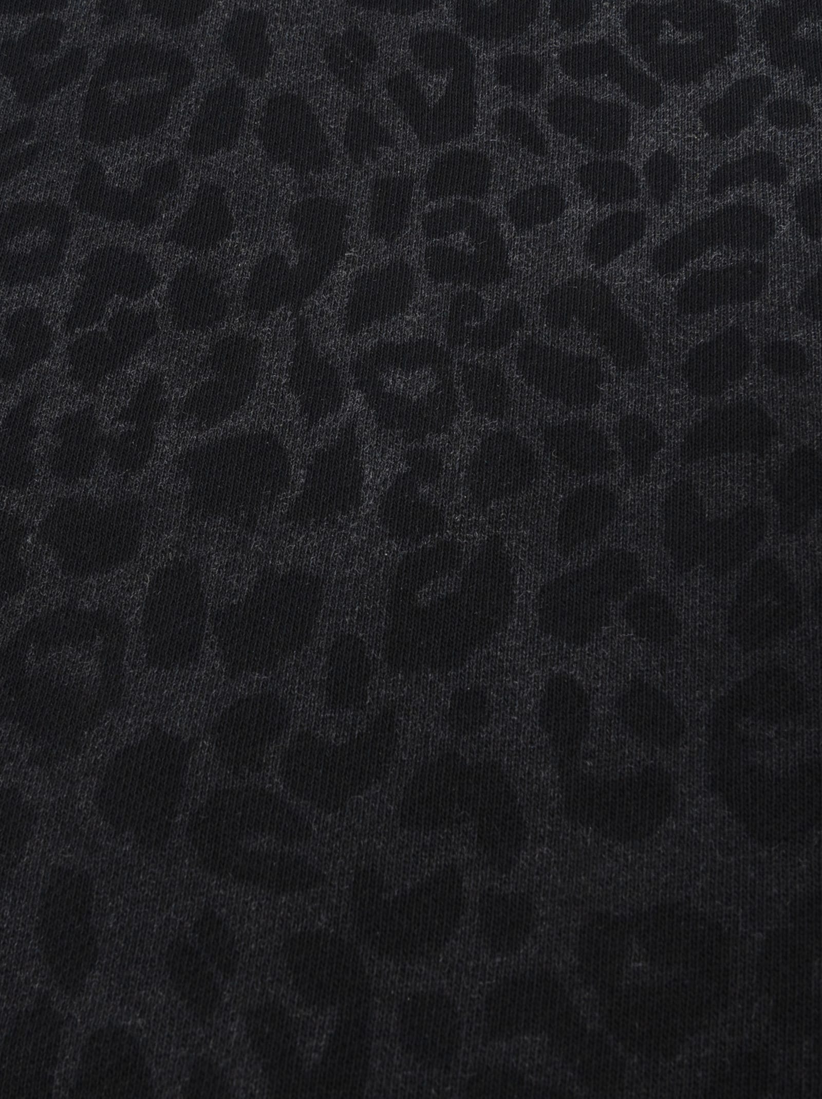 Distressed Leopard Print Zip-Up Hoodie