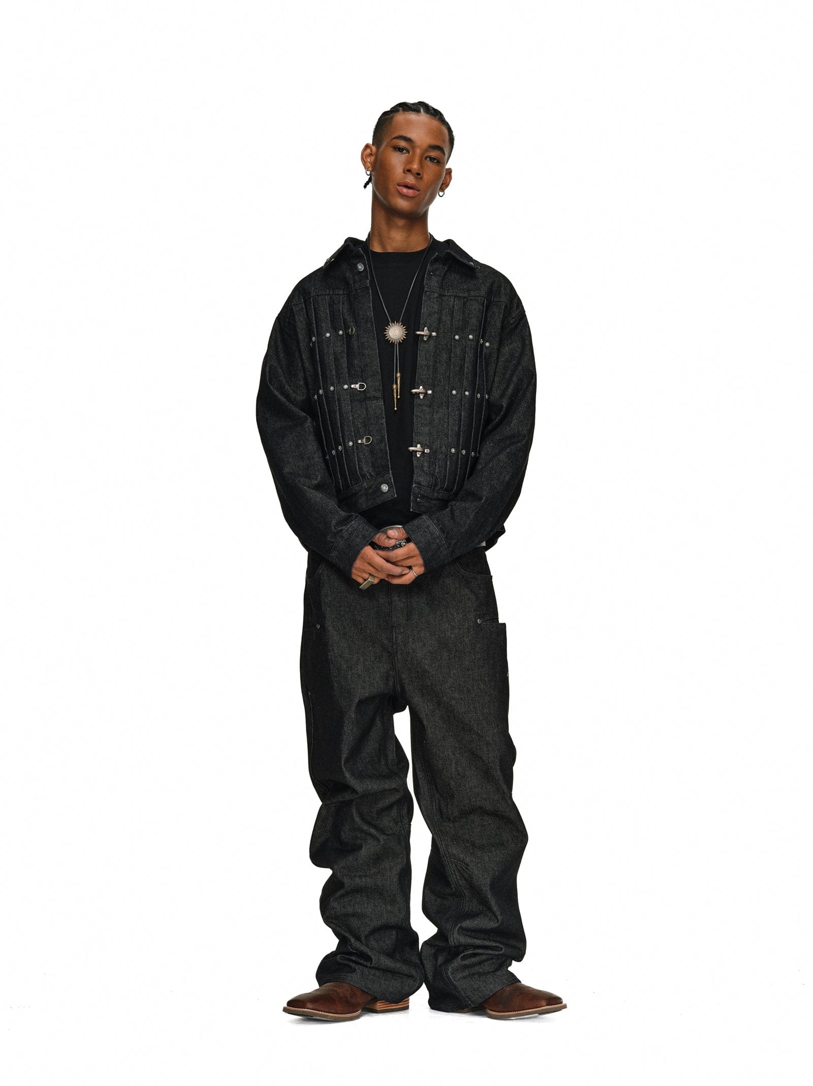 ジャケット・アウター Antidote Gemstone Buckle Denim Jacket M Gemstone Buckle Denim Jacket