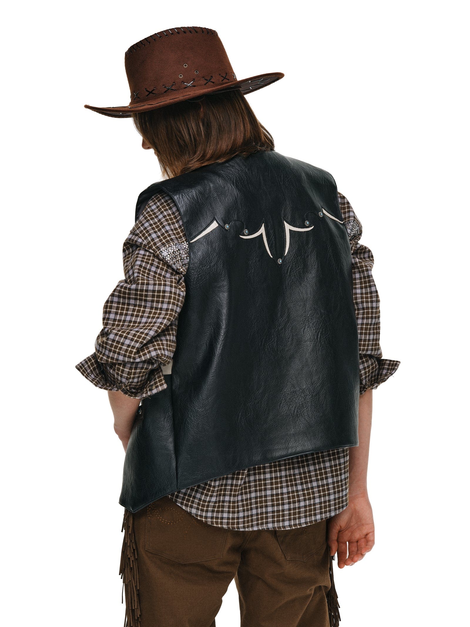 Gemstone Leather Vest