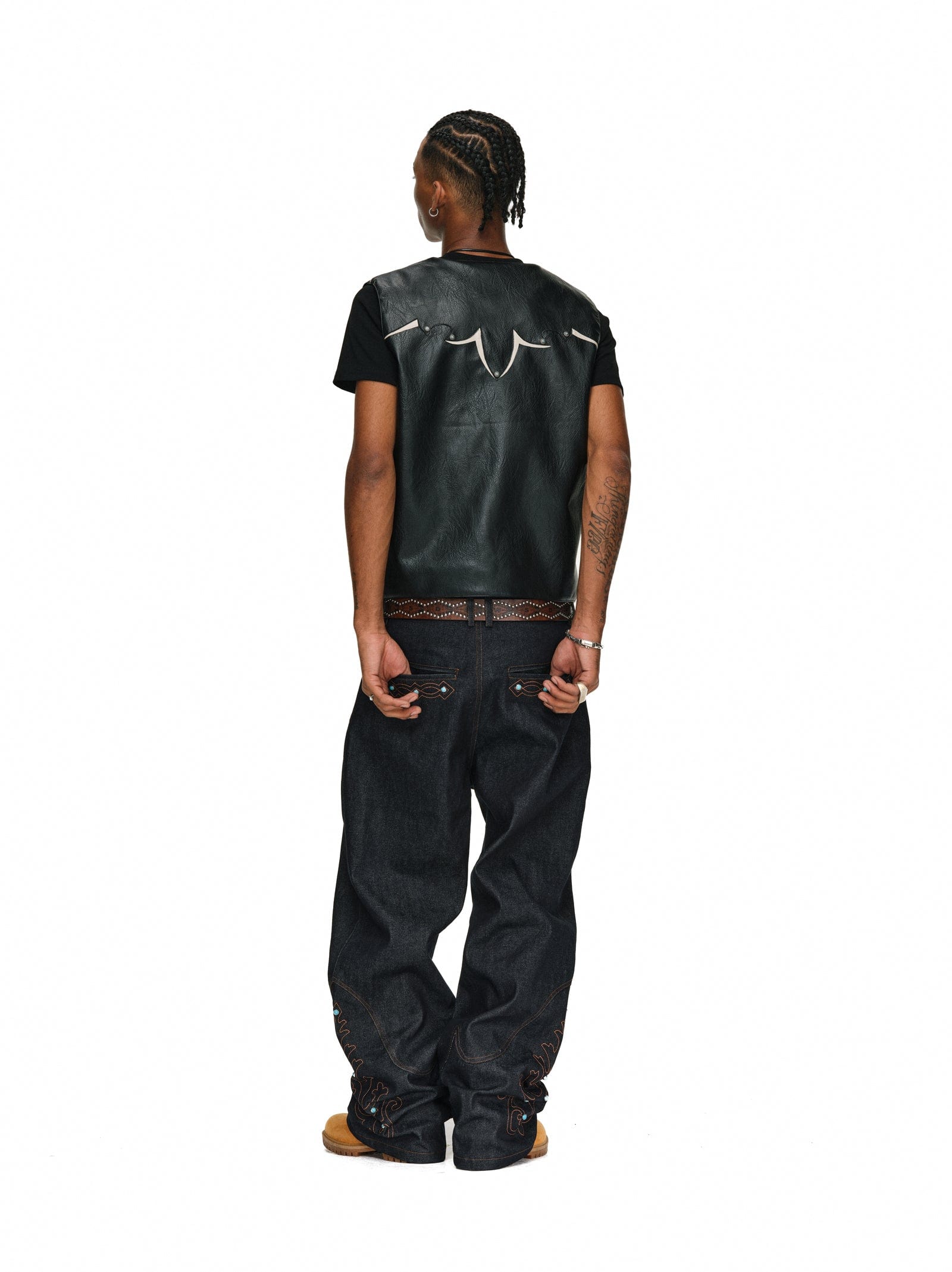 Gemstone Leather Vest