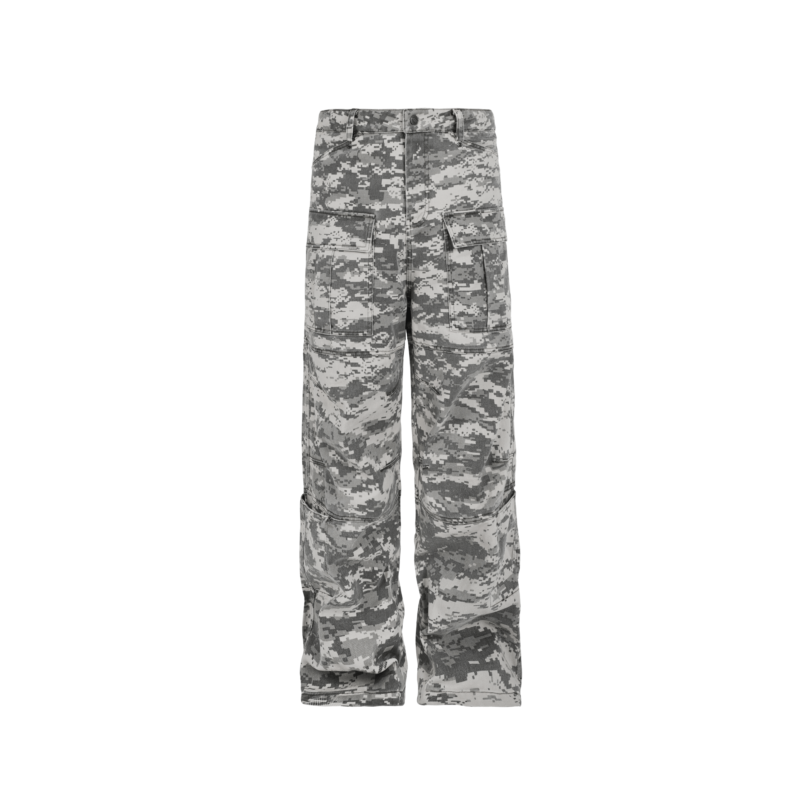 Grey / S Digital camouflage pants