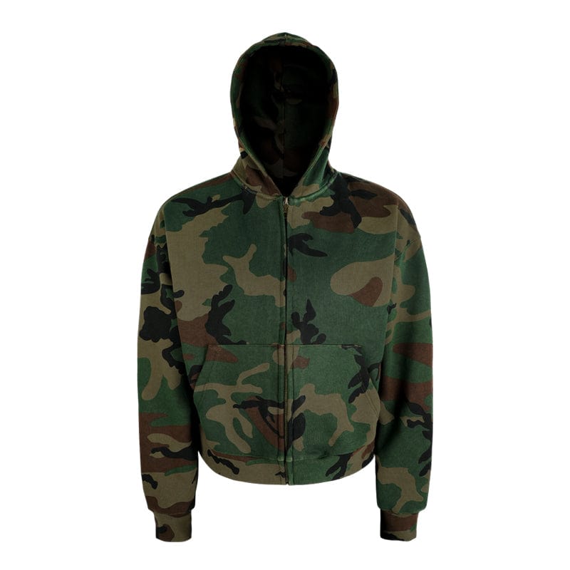 Hoodie Army Green / S Camouflage print sweatshirt