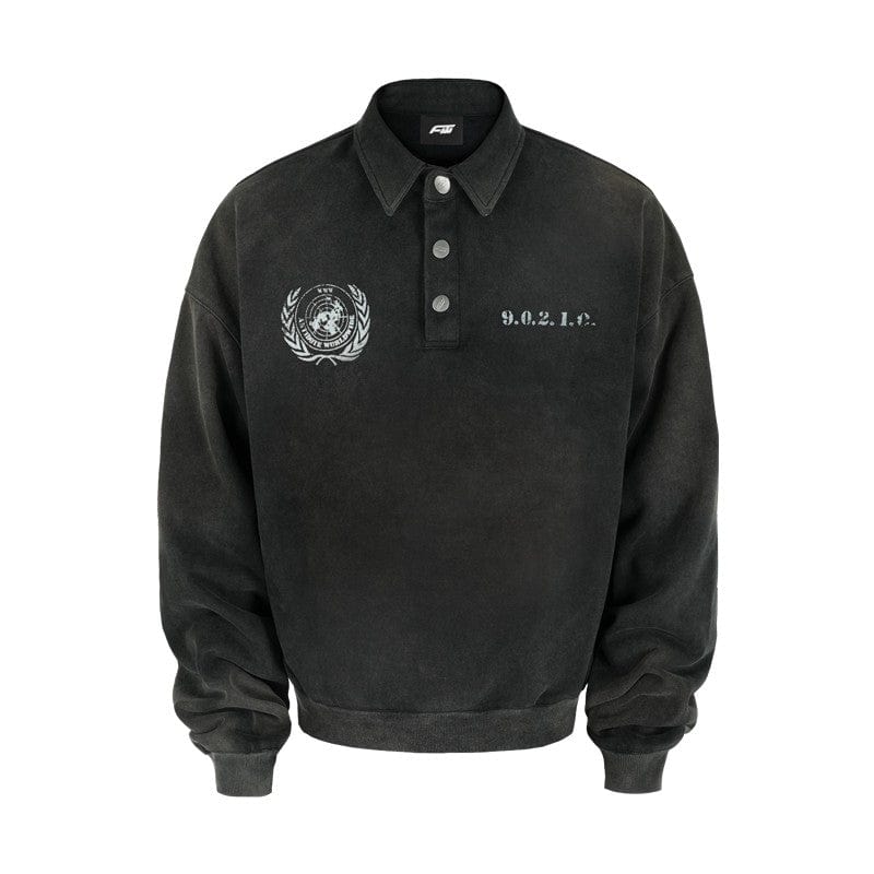 Hoodie Black / S Polo badge sweatshirt