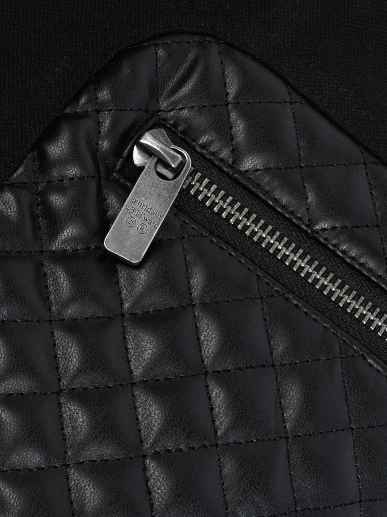 Leather patchwork work pants