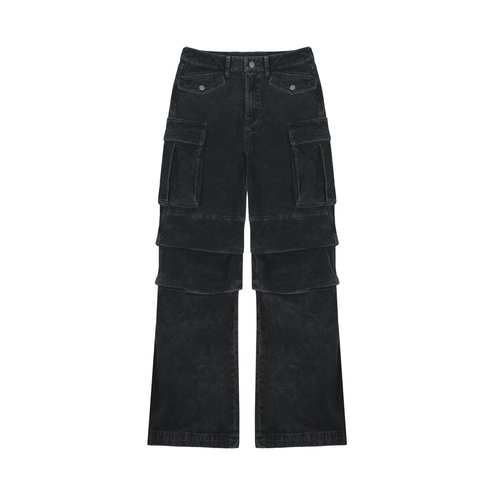Pants Black / S Corduroy Pocket Washed Work Pants