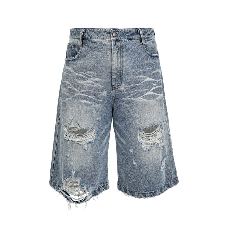 Pants Blue / S Destroy ice blue denim shorts