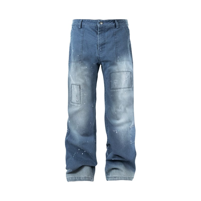 Pants Blue / S Patchwork French Work Pants