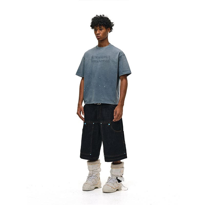 Pants Cropped Raw Denim Logging Pants