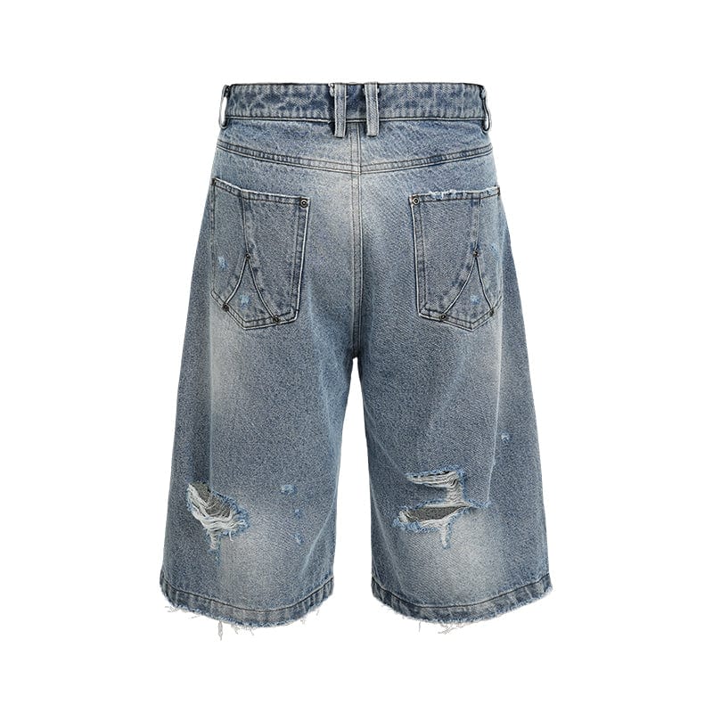 Pants Destroy ice blue denim shorts