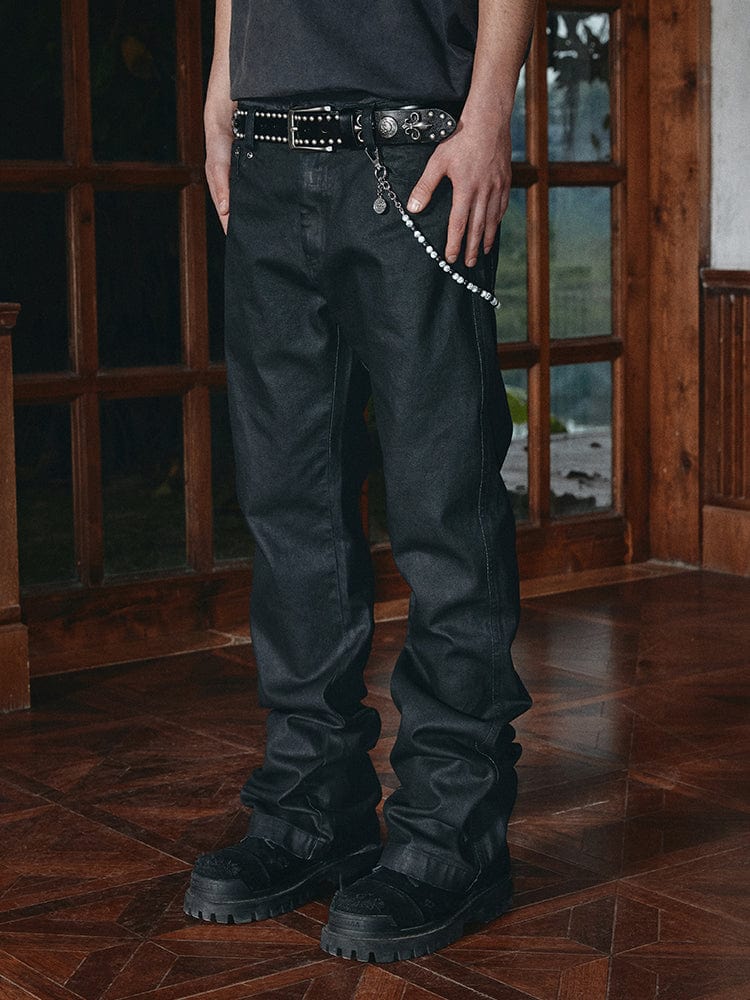 Pants High street design matte hip hop flared pants