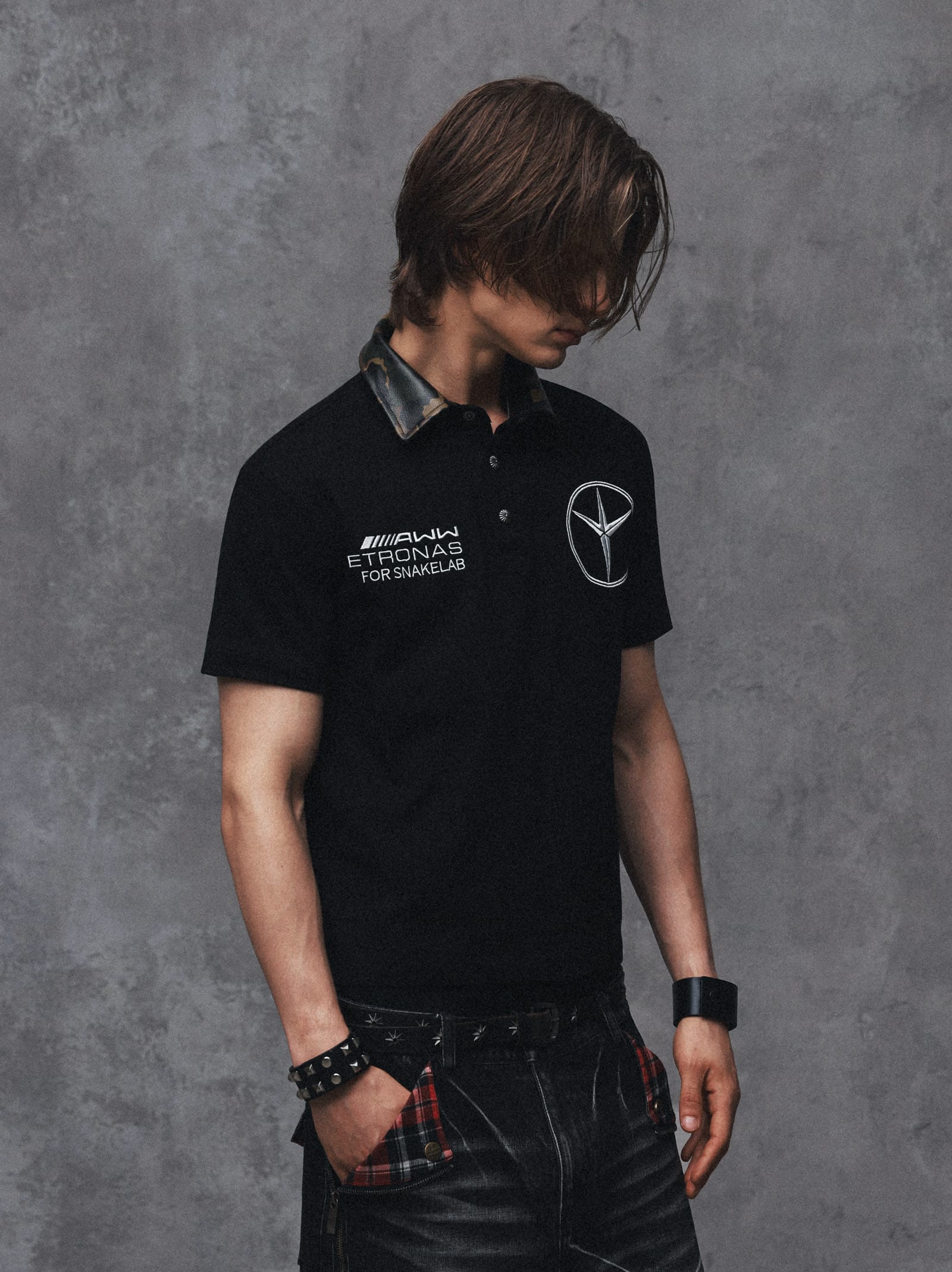 POLO / Racing Style Leather Collar Polo