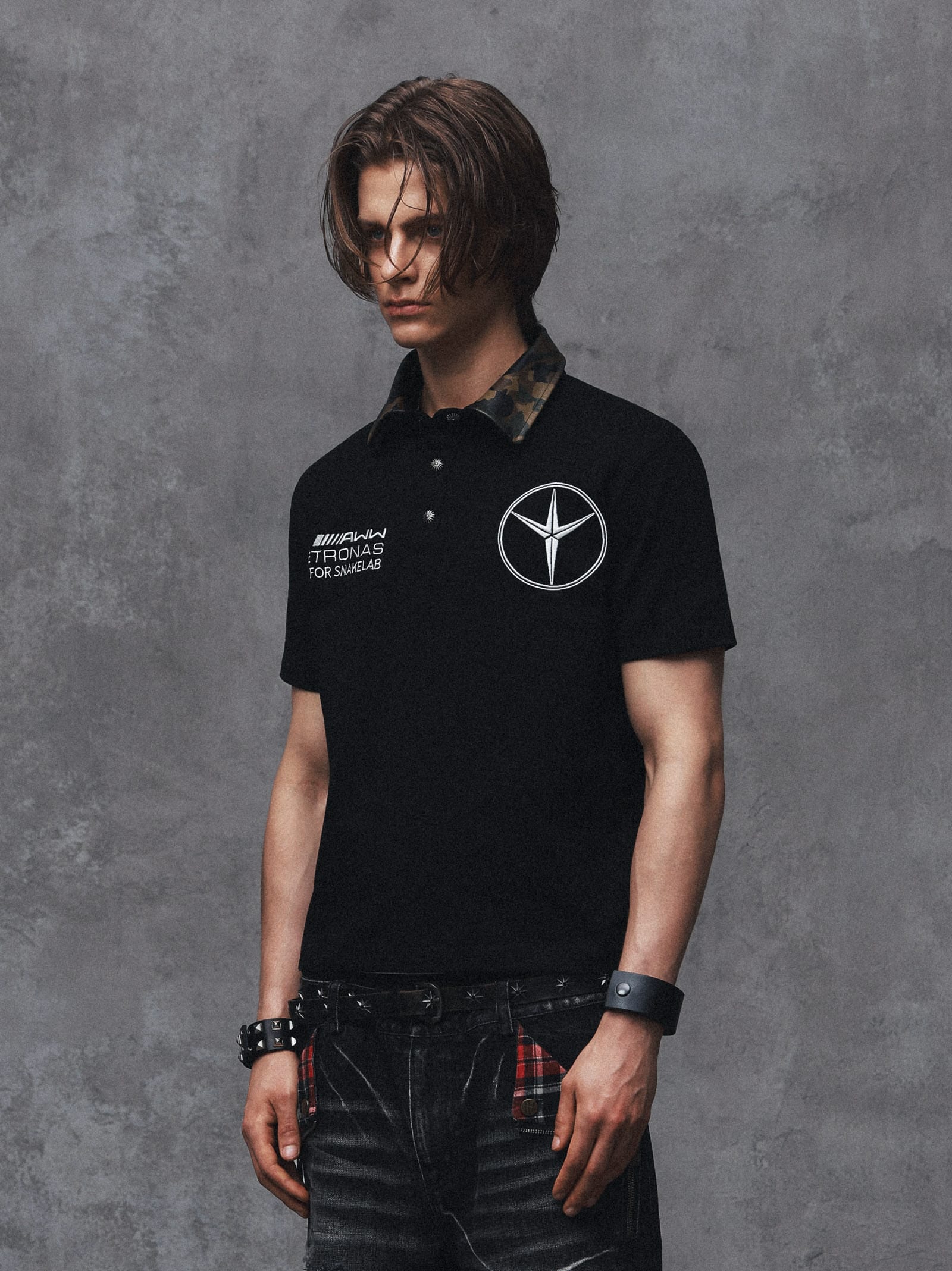 POLO / Racing Style Leather Collar Polo