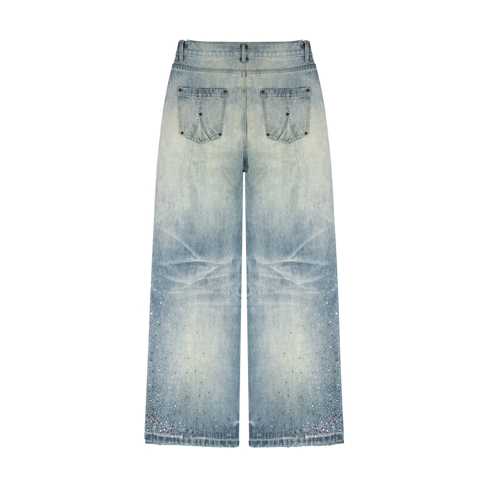 Rhinestone Detailed Loose Fit Denim