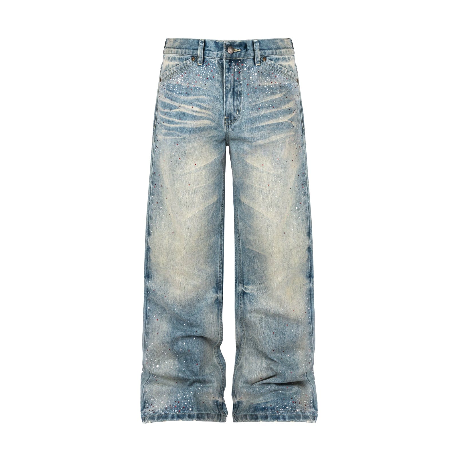 Rhinestone Detailed Loose Fit Denim
