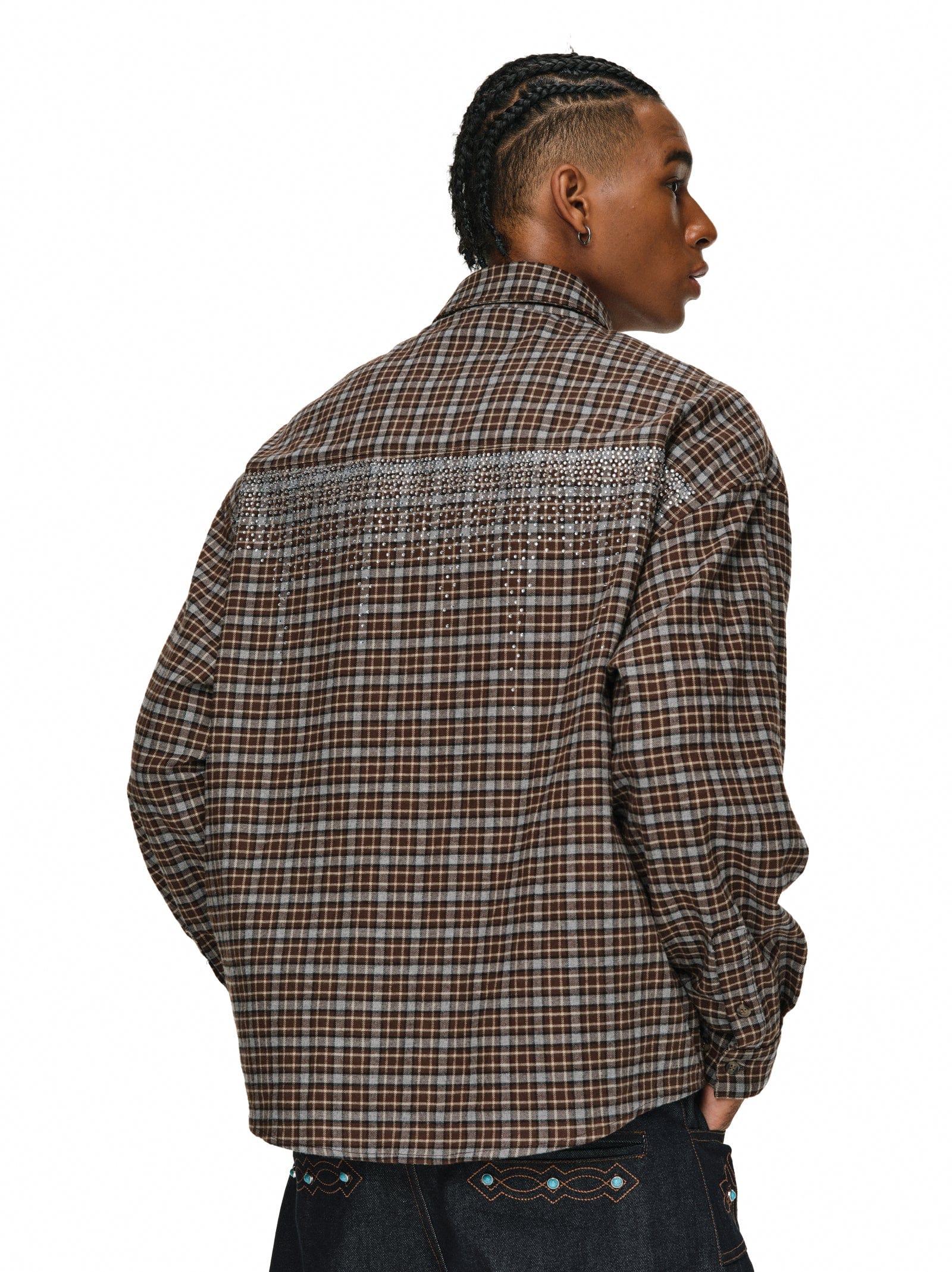 Rhinestone Plaid Shirt